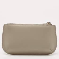 Giorgio Armani Grey Leather Coin Purse