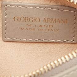 Giorgio Armani Grey Leather Coin Purse