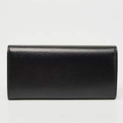 Giorgio Armani Black Leather Continental Wallet