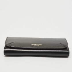 Giorgio Armani Black Leather Continental Wallet