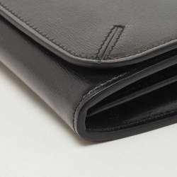 Giorgio Armani Black Leather Continental Wallet