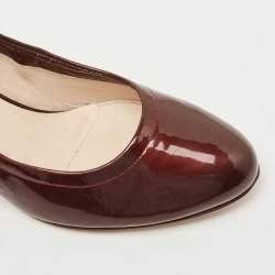 Giorgio Armani Metallic Brown Patent Leather Pumps Size 40