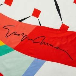 Giorgio Armani Ivory Printed Silk Scarf