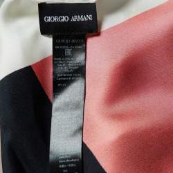 Giorgio Armani Ivory Printed Silk Scarf