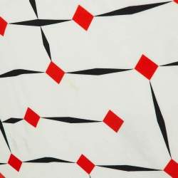 Giorgio Armani Ivory Printed Silk Scarf