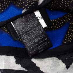 Pre Owned Giorgio Armani Multicolor Zebra Pattern Silk Scarf
