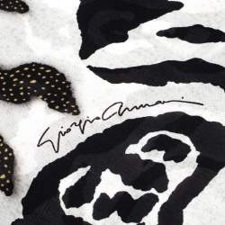 Pre Owned Giorgio Armani Multicolor Zebra Pattern Silk Scarf