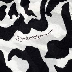Pre Owned Giorgio Armani Multicolor Zebra Pattern Silk Scarf