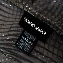 Giorgio Armani Grey Printed & Embellished Stole 