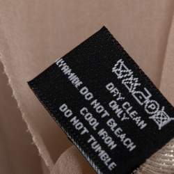 Pre Owned Giorgio Armani Beige Silk & Linen Metallic Jacquard Scarf