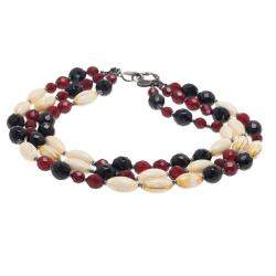 Pre Owned Giorgio Armani 3 Strand Beaded Choker Necklace