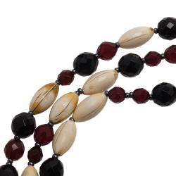 Pre Owned Giorgio Armani 3 Strand Beaded Choker Necklace