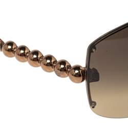 Pre Owned Giorgio Armani Brown Acetate EA9540 Gradient Shield Sunglasses