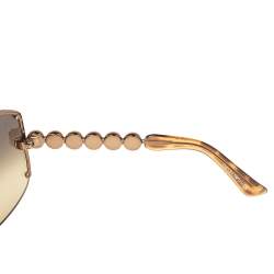 Pre Owned Giorgio Armani Brown Acetate EA9540 Gradient Shield Sunglasses