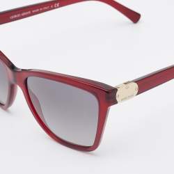 Giorgio Armani Burgundy / Grey Gradient AR 8035 Square Sunglasses