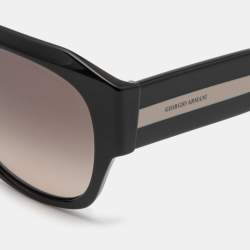 Pre Owned Giorgio Armani Black AR8140 Oversized Sunglasses