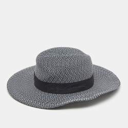 Pre Owned Giorgio Armani Blue/White Fedora Hat