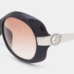 Pre Owned Giorgio Armani Black/Pink Gradient GA 479/S Oversized Sunglasses
