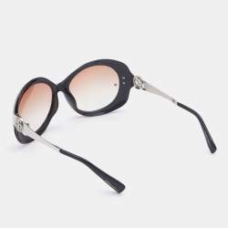 Pre Owned Giorgio Armani Black/Pink Gradient GA 479/S Oversized Sunglasses