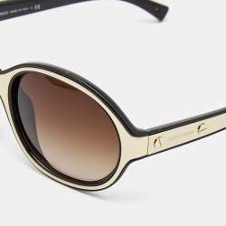 Giorgio Armani Black Gold/Brown Gradient AR8015 Oval Sunglasses