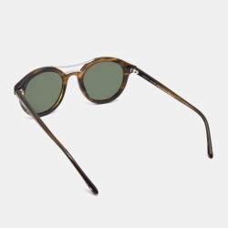 Giorgio Armani Havana/Grey AR8007 Oval Sunglasses