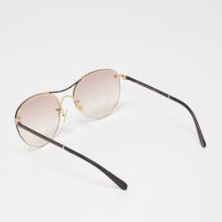 Pre Owned Giorgio Armani Brown/Black Gradient GA902/S Aviator Sunglasses