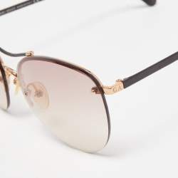 Pre Owned Giorgio Armani Brown/Black Gradient GA902/S Aviator Sunglasses