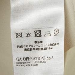 Giorgio Armani Cream Stretch Crepe High-Rise Trousers M