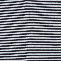 Giorgio Armani Navy Blue/White Stripe Knit Tie-Up Neck Top M