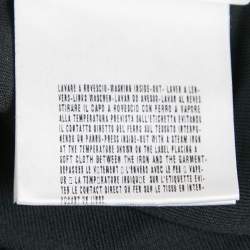 Pre Owned Giorgio Armani Black Rhinestone Embellished Jersey T-Shirt M