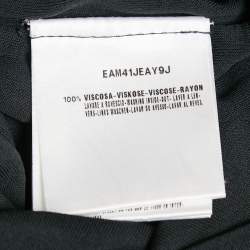 Pre Owned Giorgio Armani Black Rhinestone Embellished Jersey T-Shirt M