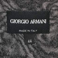 Pre Owned Giorgio Armani Black Rhinestone Embellished Jersey T-Shirt M