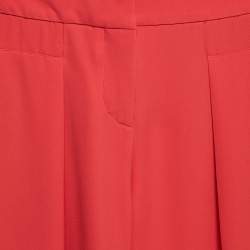 Giorgio Armani Pink Silk Pleated Trousers S