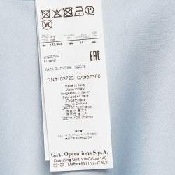 Pre Owned Giorgio Armani Blue Stretch Satin Sleeveless Top M