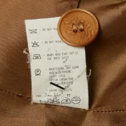 Giorgio Armani Beige Felt Wool Double Breasted Coat M