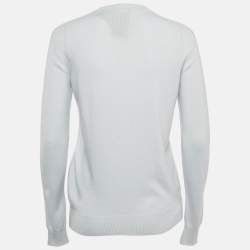 Giorgio Armani Blue Cashmere Knit Long Sleeve Sweater S