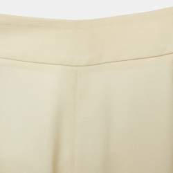 Pre Owned Giorgio Armani Cream Virgin Wool Pantsuit M