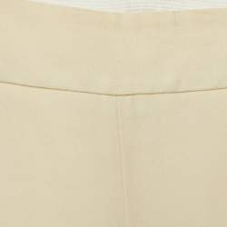 Pre Owned Giorgio Armani Cream Virgin Wool Pantsuit M