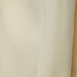 Pre Owned Giorgio Armani Cream Virgin Wool Pantsuit M