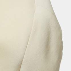 Pre Owned Giorgio Armani Cream Virgin Wool Pantsuit M