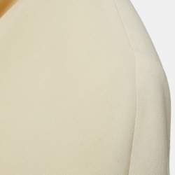 Pre Owned Giorgio Armani Cream Virgin Wool Pantsuit M