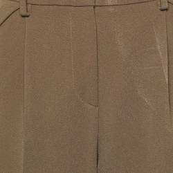Giorgio Armani Brown Crepe Pleated Trousers M