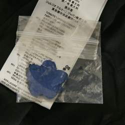 Pre Owned Giorgio Armani Blue Floral Applique Tulle Shift Dress S