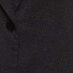 Giorgio Armani Black Cashmere Single Breasted Coat L