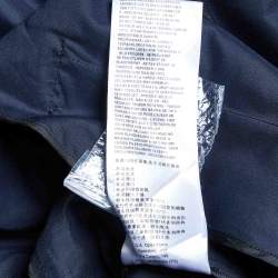 Pre Owned Giorgio Armani Navy Blue Cotton Blend Mid-Length Coat M