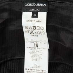 Giorgio Armani Black Plisse Jacket L