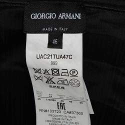 Giorgio Armani Black Plisse Jacket L