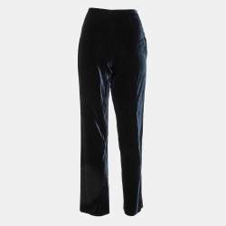 Giorgio Armani Navy Blue Velvet Tailored Trousers M/Waist 32"