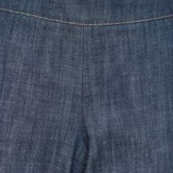 Pre Owned Giorgio Armani Dark Blue Denim Straight Fit Jeans L/Waist 34"