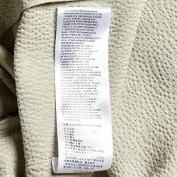 Giorgio Armani Black Textured Crepe Single Breasted Coat L